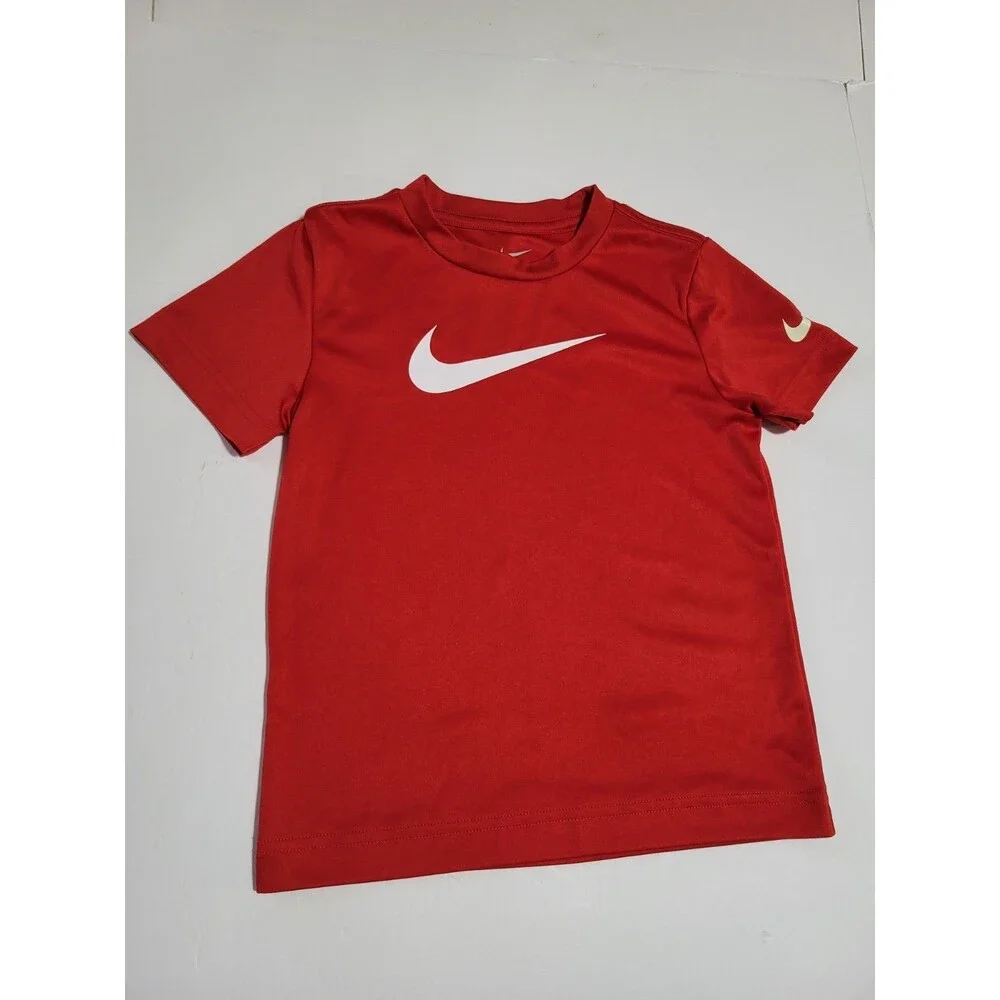 (#AA) NIKE DRI-FIT Short Sleeve T-Shirt SIZE Kid's 5 (4-5 YRS) Red